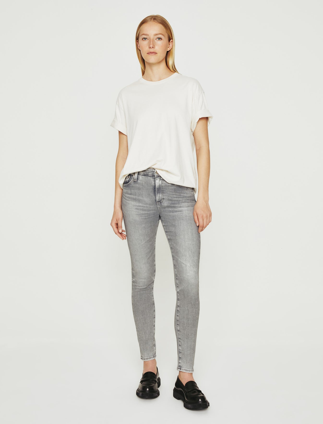 Farrah Skinny Ankle Vapor Wash|AG-ed High-Rise Skinny Ankle Denim